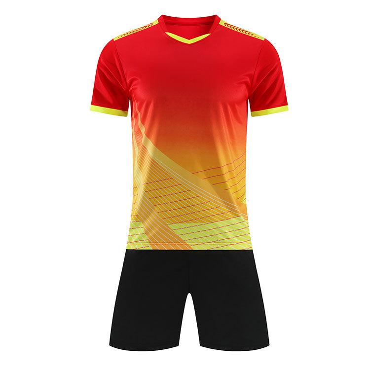 New football jersey set Student sports games Adult children's short-sleeved football jersey Printing number Wholesale