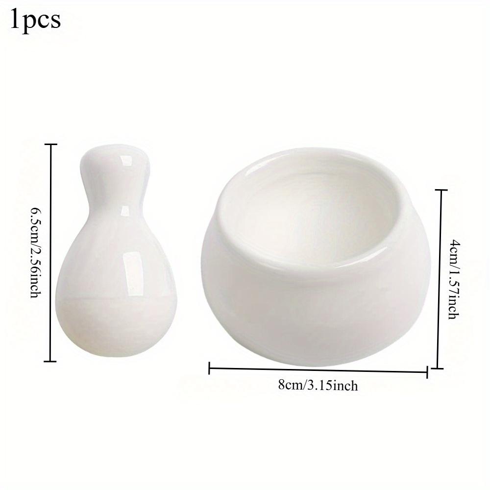 

Профессиональная керамическая ступка и пестик, мини-аптекарская мельница для таблеток/специй, сверхпрочная белая чаша-измельчитель с нескользящим основанием VC3818