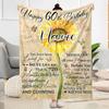 Birthday Style Customize Text Blanket Throw Personalized Blanket Soft Warm Cozy for Picnics Bedding Seaside Living Room Ideal for All Seasons
