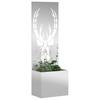 Garden Privacy Screen Canvas Silver 50 X 150 Cm Galvanized Steel