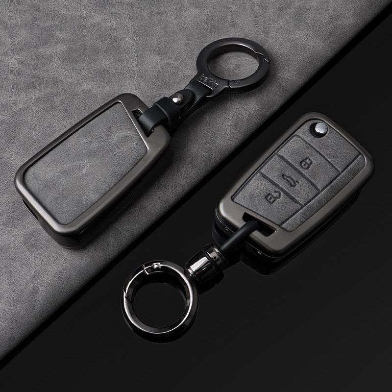 Alloy Auto Key Fob Cover Fit For Volkswagen Vw Polo Golf 7 Mk7 Passat Tiguan Seat Leon Ateca Skoda Octavia Kodiaq Karoq Auto Auto Accessories