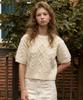 AMONG A Half Sleeve Cable Knit_Ivory