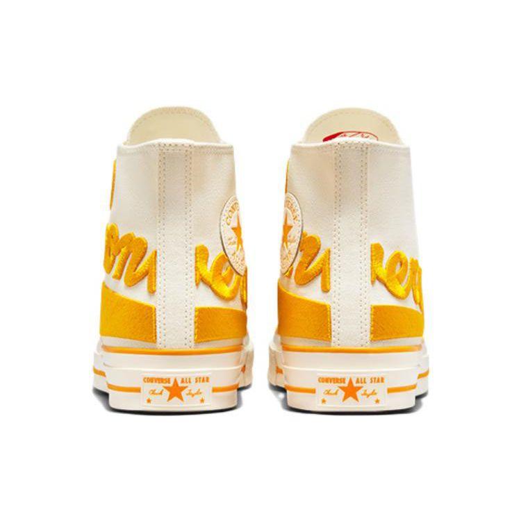 Converse 70. roky Chuck 70 Klasické Trendové Vysoké Plátené Topánky Unisex Tenisky Biela Oranžová A04909C