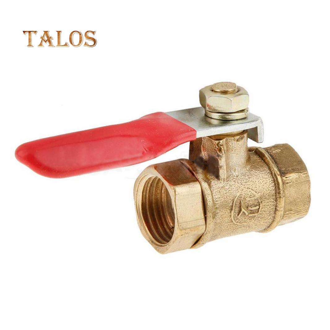 

1/4 дюйма 12-мм F/F різьба латунний кульовий клапан Червоний важіль Ручка Повний роз єм порту Зручний