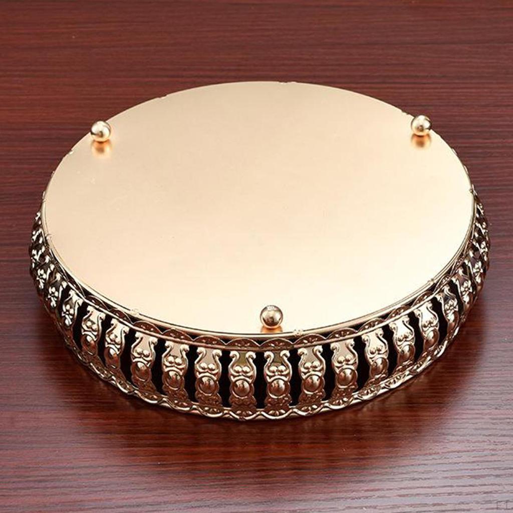 Crystal Iron Round Cosmetic Perfume Tray Cake Display Decorations