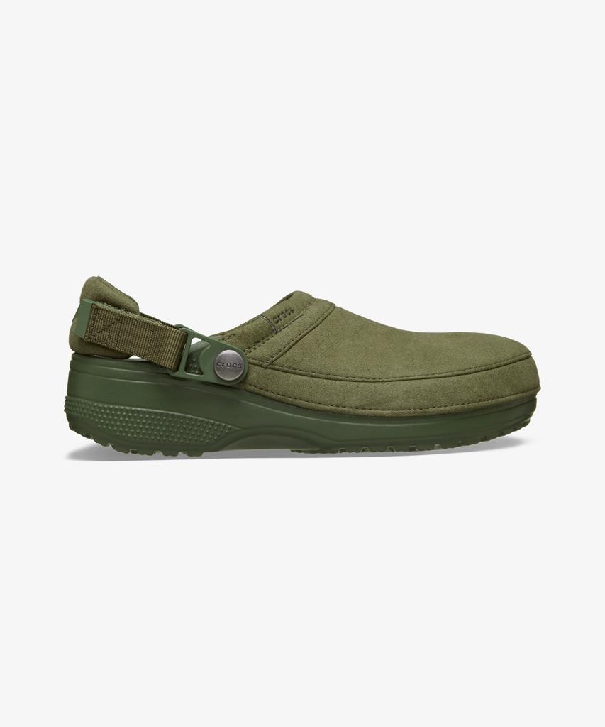 Crocs Classic Crafted Vegan Suede Clogs - Army Green / 211930-309