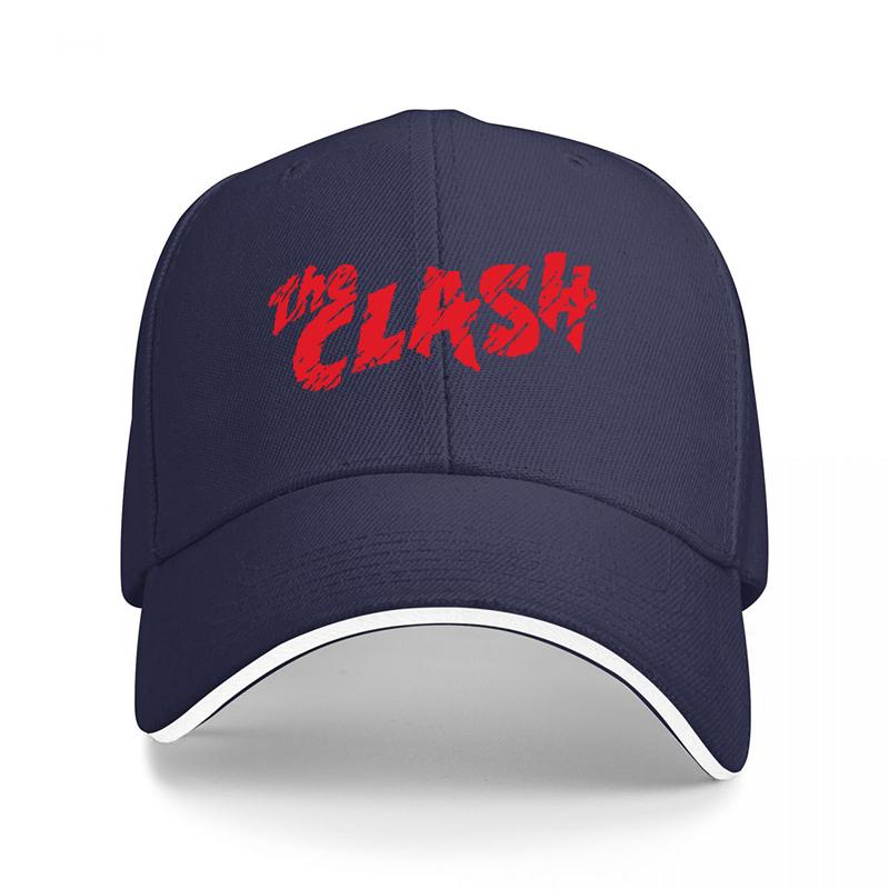 

The Clash Band Logo Black Baseball Cap with Red Embroidery Classic Rock Music Fan Hat Adjustable Fit for Unisex and Women Adjustable
