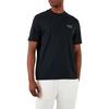 Emporio Armani Round Neck Logo Print Fitted Short Sleeve T-Shirt Men Tops Black 3D1TH3-1JOCZ-09Q7