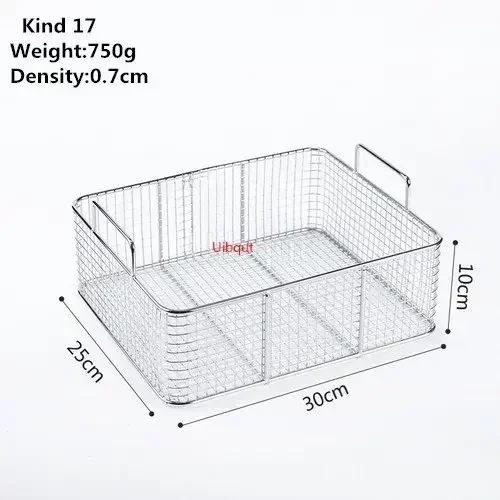 Stainless Steel Fryer Screen French Fries Frame Square Filter Net Encrypt Colander Strainers Shaped Frying Fried Mesh Basket