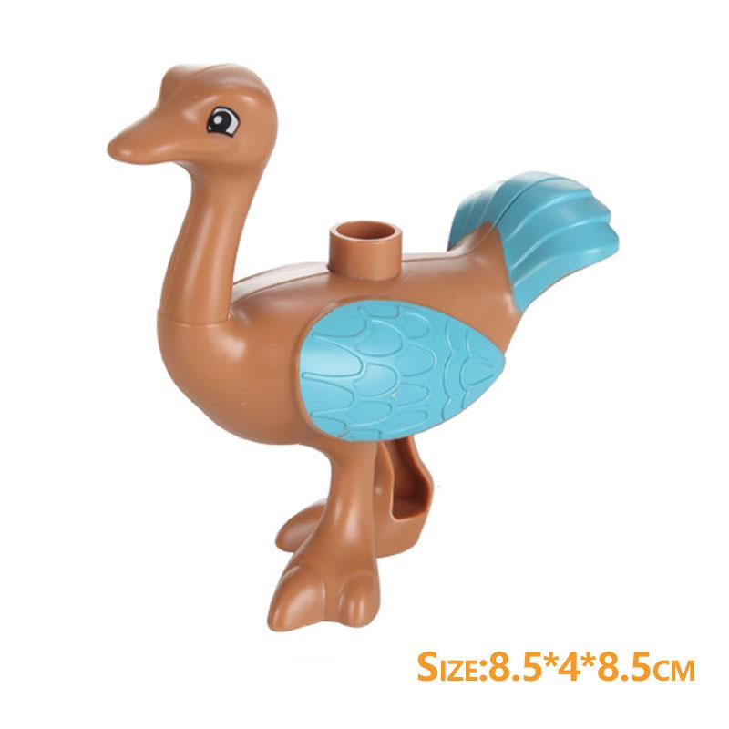 1Pcs Big Block Building Classic Marine Animal Wildlife Penguin Whale Compatible Duplo Bricks Set Supplement Toy For Children