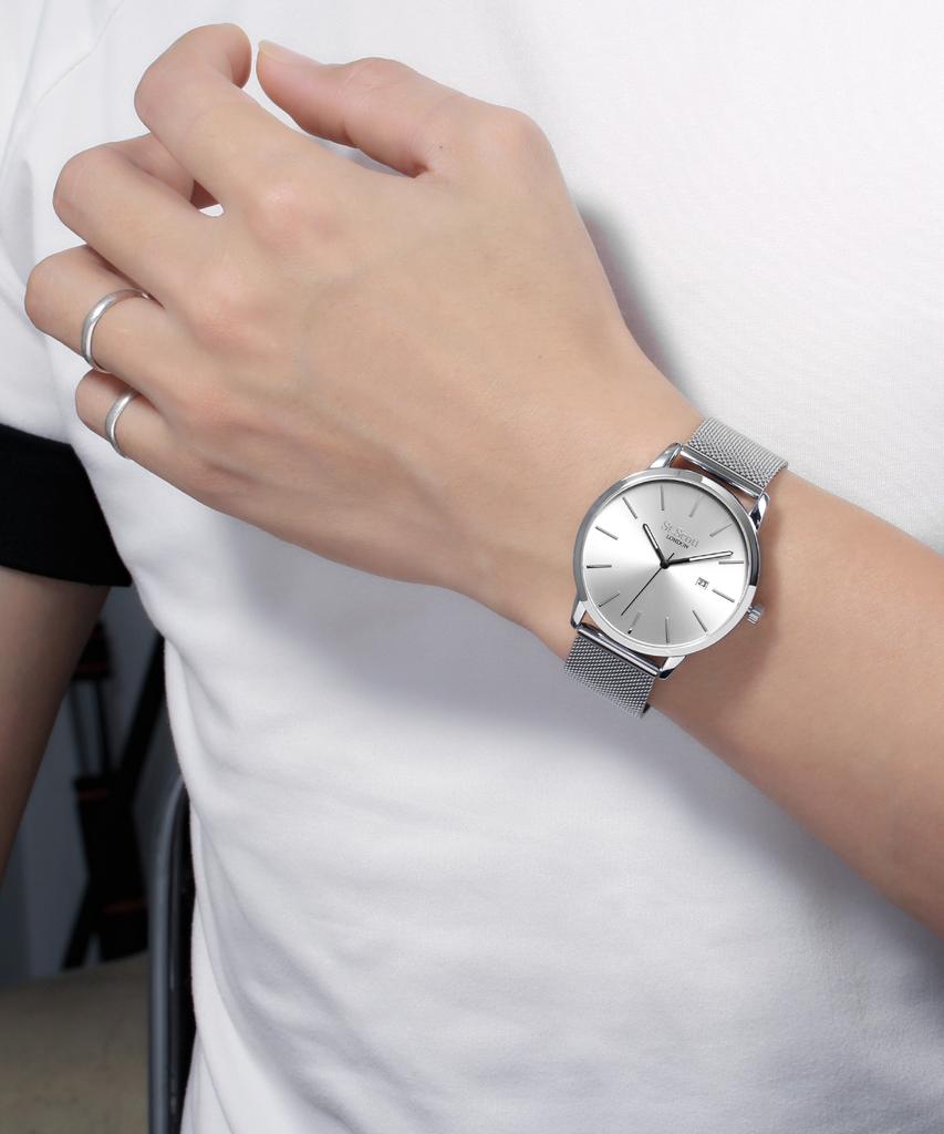 Seinteuseukoteuleondeon Mestor Date Watch (Select 1 Of 3) + Nato Band / St5112M