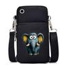 Funny Animals Personality Printing Black Oblique Span Small Bag Multifunctional Casual Portable Mobile Phone Bag