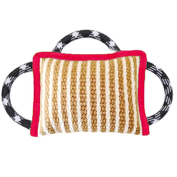 Durable Hemp Bite Pillow with Handle for German Shepherd Malinois Adult Dog Bite Training