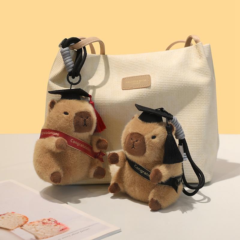 Capybara Pendant 15Cm Capybara Stuffed Doll Keychain Backpack Pendant Graduation Gifts Kids Dolls Creative Birthday Gifts