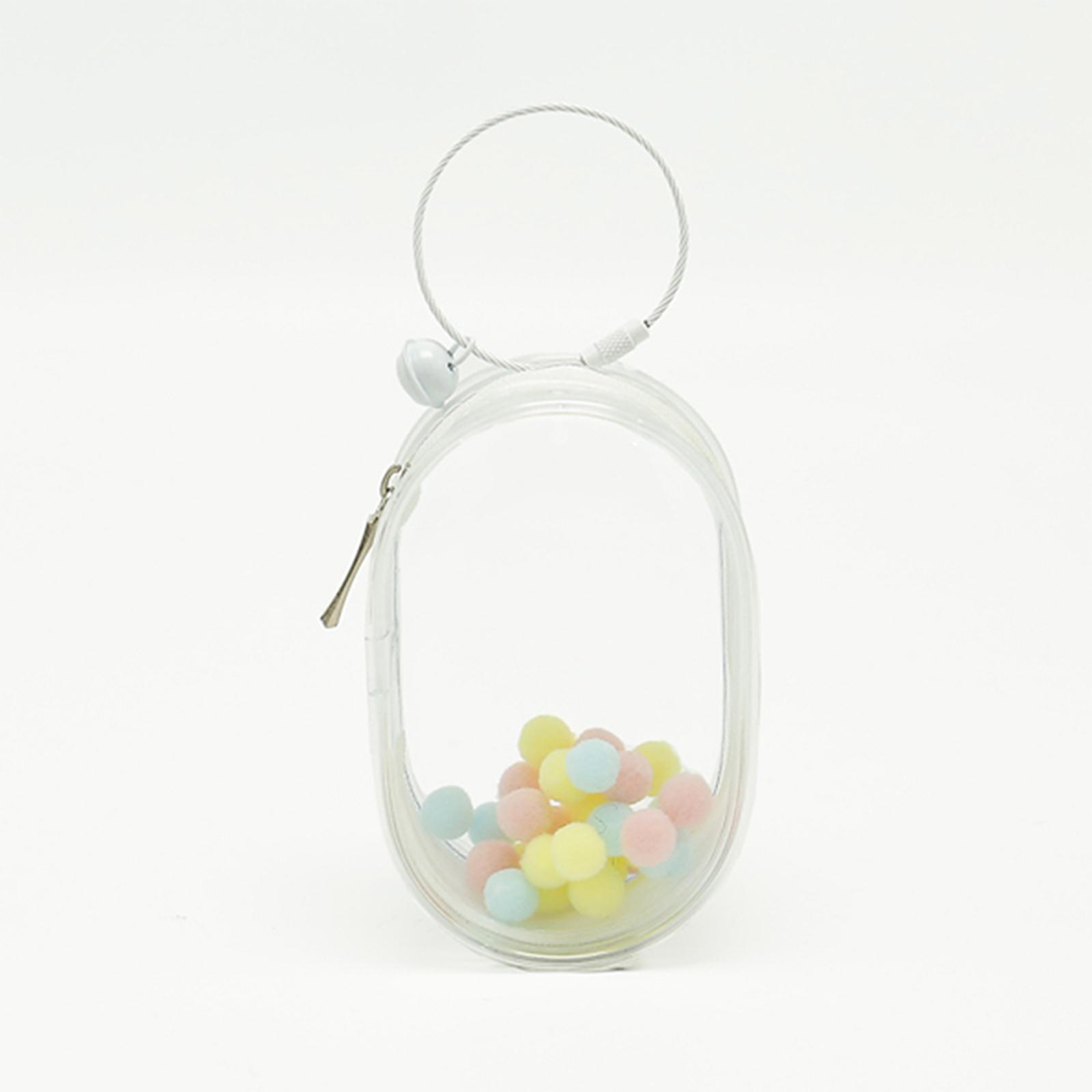 

Утолщенный прозрачный ПВХ прозрачный мешочек таинственная коробка органайзер коробка брелок сумка кукольная организация чехол для хранения игрушек с плюшевым мячом as the picture