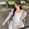 2026 White 'First Love' Sweet Spaghetti Strap Beach Vacation Dress