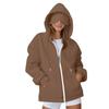 Women's And Men's Fashion Casual Sweatshirt Loose Zipper Cardigan Long Sleeve Hooded Jacket