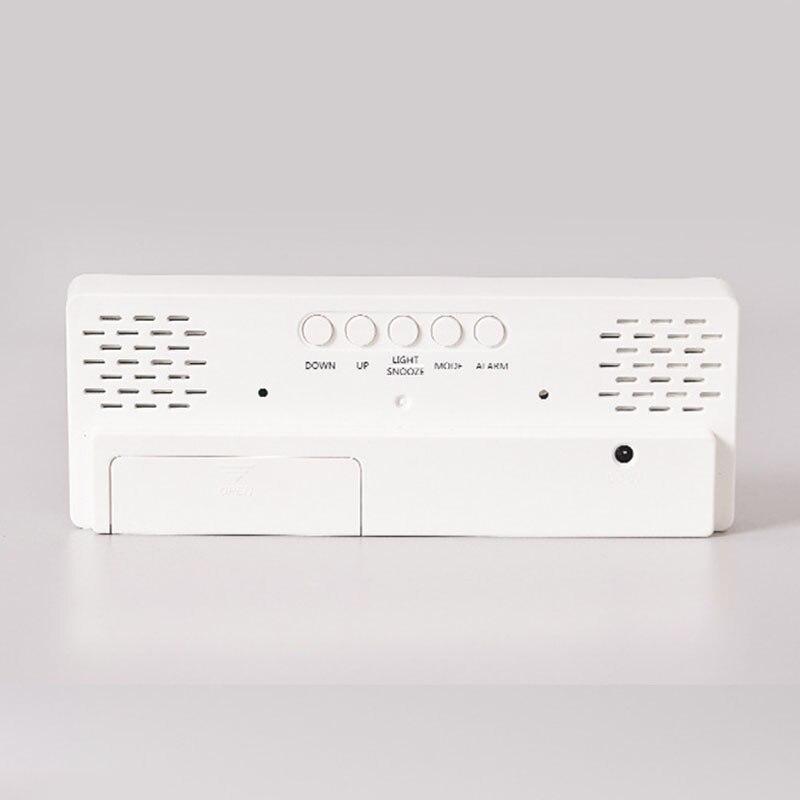 Led Digital Intelligent Electronic Clock Kitchen Timer Bedroom Bedside Alarm Clock Fashion Dazzling Color Transparent Screen