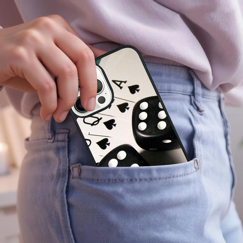 Dices Poker Casino Phone Case For iPhone 17 Air 15 16e 14 13 Pro Max Coque 12 11 Pro Max PLUS Cover