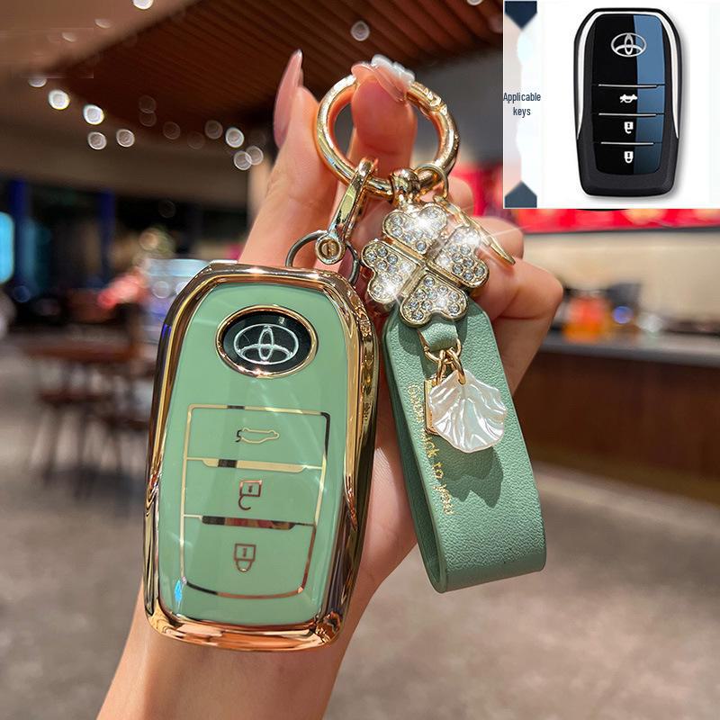 Toyota Key Cover for 23 Models: Highlander, 8th Gen Camry, RAV4, CHR - Dragon Asia Design Car Bag Buckle Shell