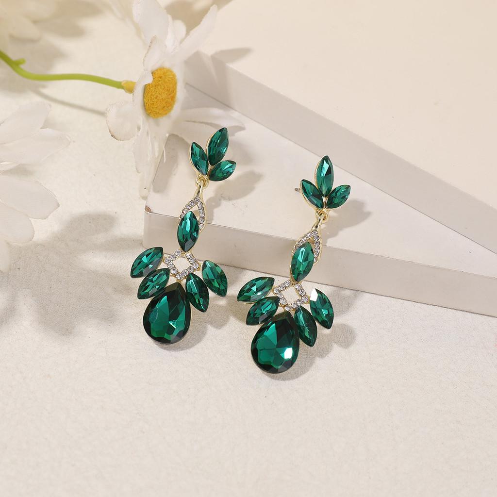 Tassel Long Earrings With Geometric Zircon Stones For Women Summer