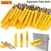 50Sets Self Drilling Expansion Tube Nails M6 M8 M10 With Screws Expansion Bolt Pipe Heavy Duty Self-Tapping Flat Head Screws