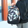 Middle School Schoolbag Geometric Printed Large Capacity Girls Boys Backpack
