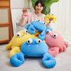 Peluche Granchio Occhi Grandi Carino Giocattolo Morbido Animale Ripieno Creativo Oceano Bambola Granchio Kawaii Peluche Bambola Regalo Decorazioni Regalo per Bambini