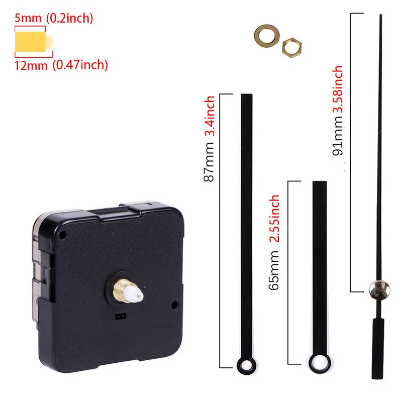 Uhrwerk Leises Quarzwerk Maschine Wandzeiger Set Uhrwerk Tisch Langer Schaft DIY Uhren Reparaturteile