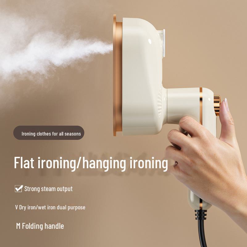 Portable Electric Iron for Home, Travel & Dorm - Foldable Handheld Mini Ironing Machine for Clothes