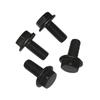 10Pcs Miter Sawing Cutter Bolt Left Hand Thread Hex Head Flanges For Cutting Machine Tool Part Black Sawing Cutter Screw Bolt