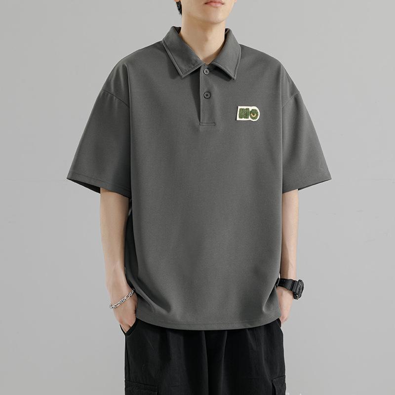 Polo Shirt, Men's Spring Trend, Men's Loose Casual Clothing, Versatile Lapel, Short Sleeved Fashionable Men's Jacket Top