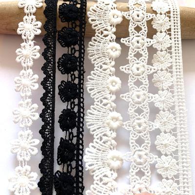 4m/13.12ft Each Pack White Lace Trims Big Wide Ribbons Centipeded Handmade DIY Crafts Sewing Accessory Dress Hats Sew Hem Christmas Decorations