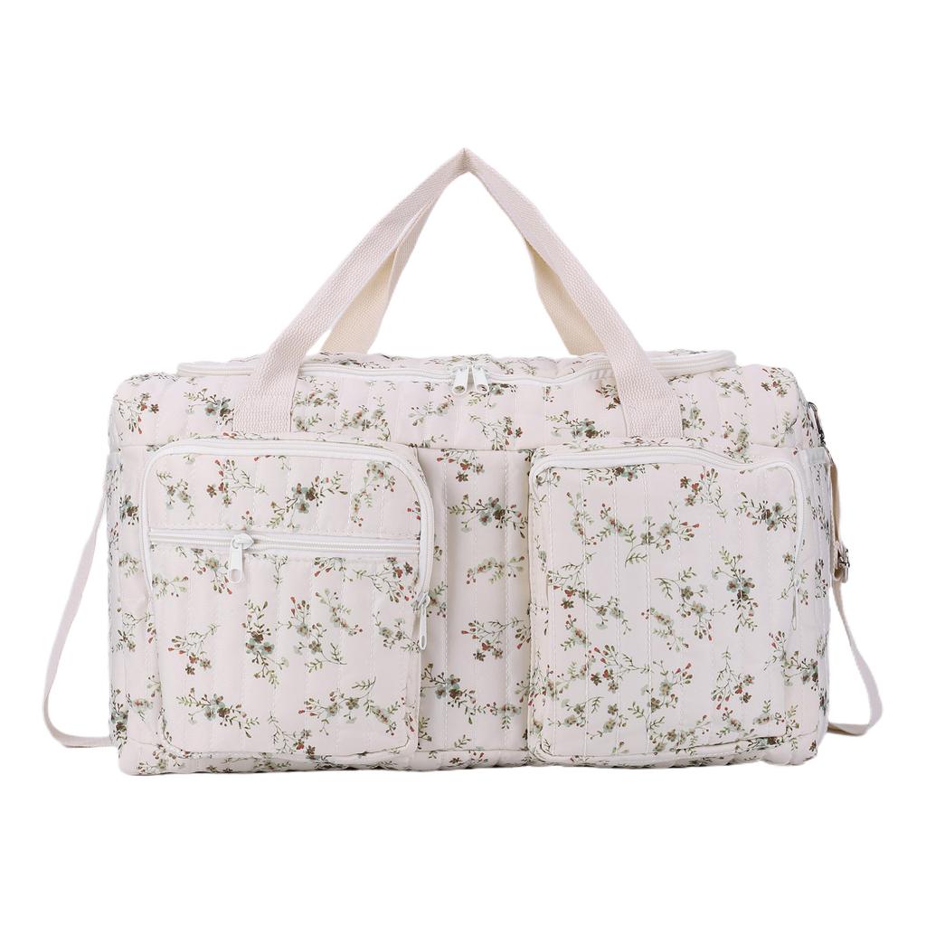 Quilted Mommy Bag Large Capacity Weekender Bag Cute Travel Bag for Hospital and Weekender Travel