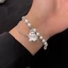 2PCS Pearl Beaded Halloween Couple Bracelets Funny Ghost Pendant Bracelet  Friends