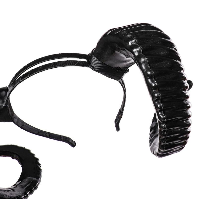 Halloween Witch Ox Horn Shape Headband Shoot Movie Demon Evil Hair Hoop Greek God Cosplay Party Costume Headpiece