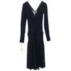 unused furfur Long sleeve Knee-length dress F Navy RWN0171086 Women Used