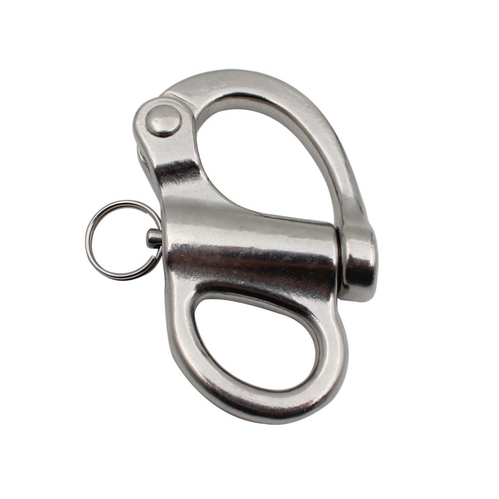 Jaw Swivel Snap Shackle Stainless Steel for Sailboats Spinnakers Halyards &Diving 35/52/69/96mm Snap Shackle