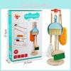 Children Cleaning Toy Set With Wooden Plastic Materials For Imaginative Play And Parent Child Interaction
