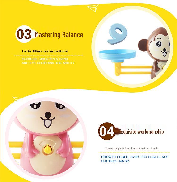 Monkey Digital Balance Toy: Educational Arithmetic Game for Early Learning