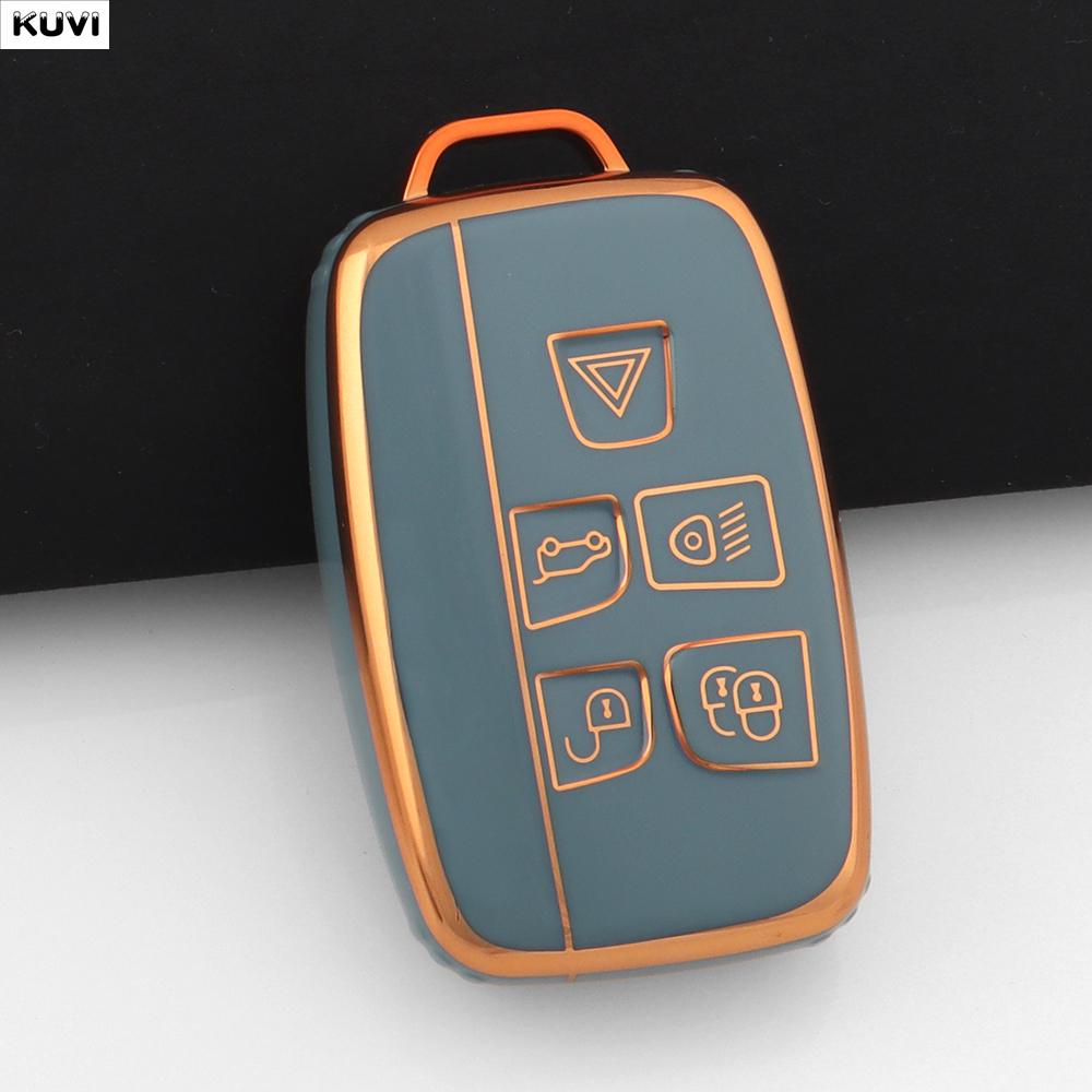 Soft TPU Car Key Case Cover Holder Fob For Land Rover Range Rover Evoque Sport Freelander Discovery Velar For Jaguar XE XF XJ