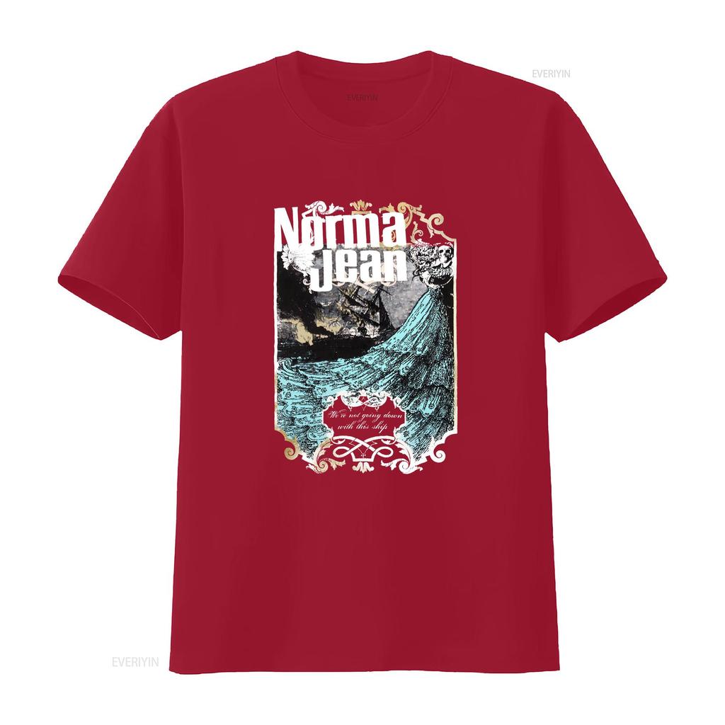 Remake Norma Jean band tee we re not going down with this ship TE6138 vintage Washed Unisex Breathable Stretched