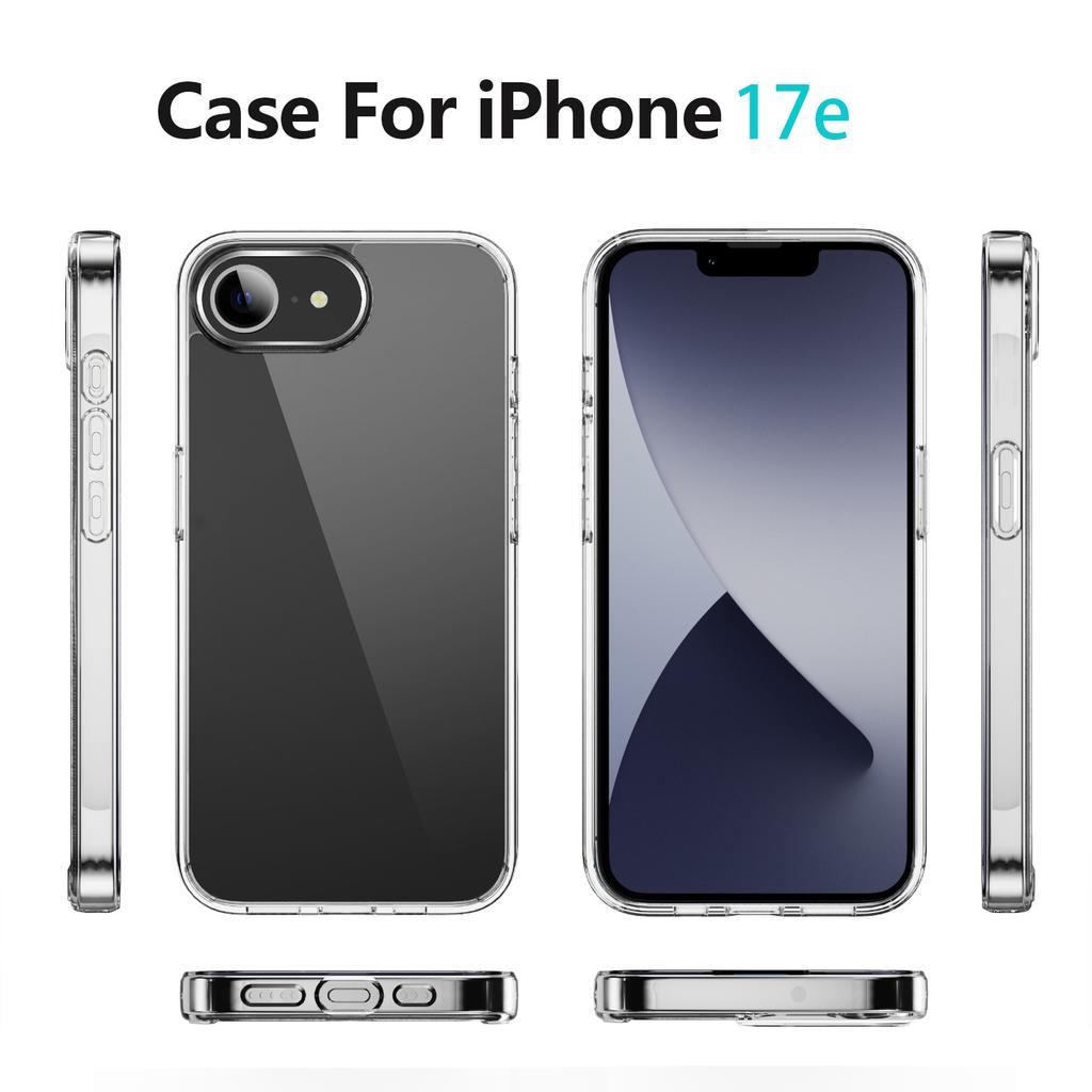 For iPhone 17e Clear Soft TPU Case For Apple iPhone 17e Clear Transparent Phone Case iPhone17e 5G Back Cover Fundas