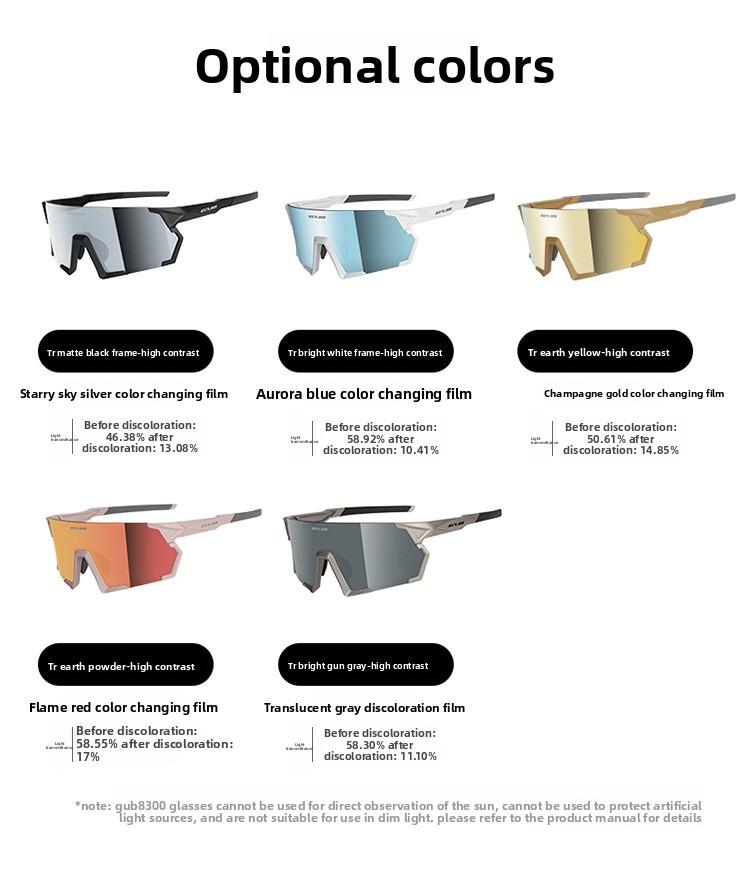 Cycling Goggles High-Contrast Color-Changing UV400 Lenses Windproof for Road Biking & Outdoor Activities