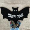 Halloween Welcome Doormat Absorbent Plush Floor Mat Unwelcome Bat Door Mat