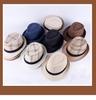 Unisex British Retro Fedora Short-Brim Round Crown Hat with Sun Protection