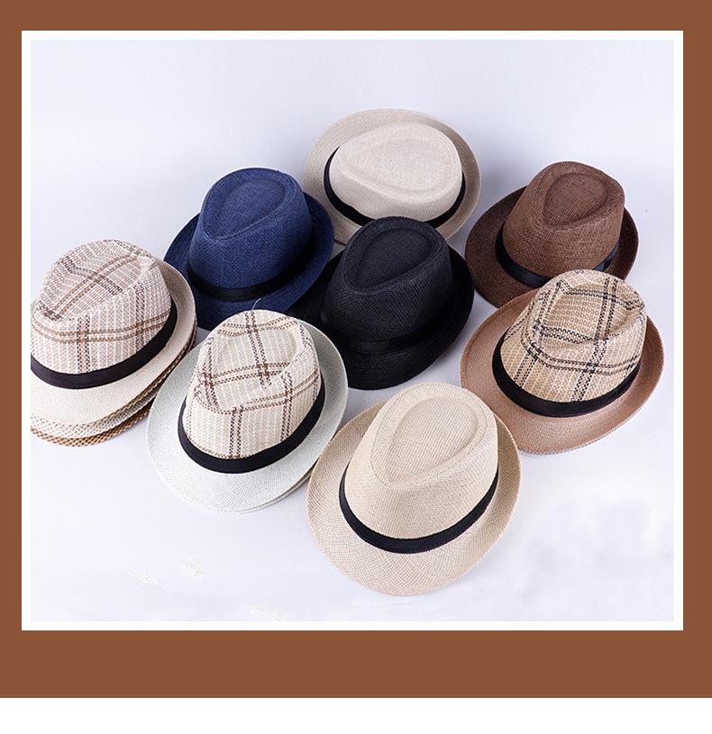 Unisex British Retro Fedora Short-Brim Round Crown Hat with Sun Protection