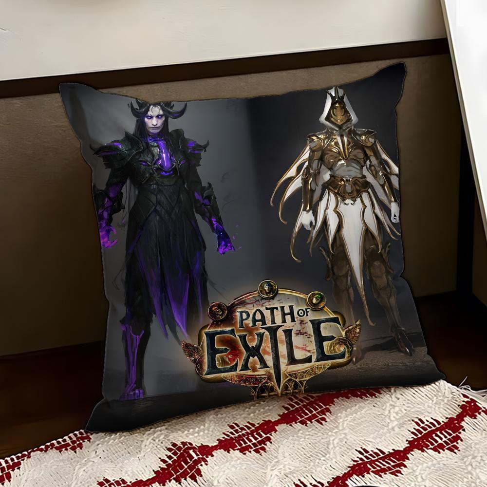 GamePath of Exile Cushion Cover Reversible Soft Durable Pillow Cover Home  Car MultiScene Use for Daily Comfort