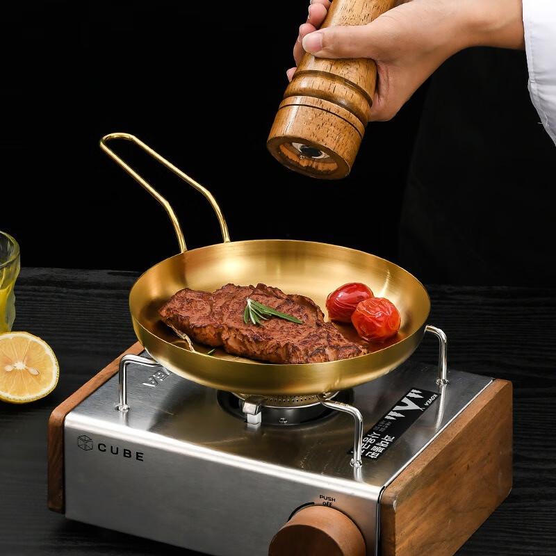Stainless Steel Commercial Snack & Steak Plate with Handle