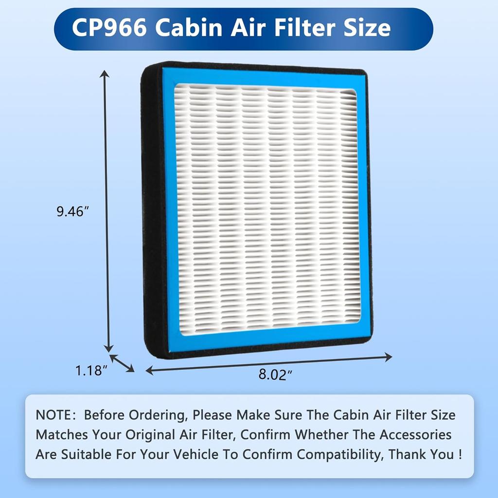 CP966 Cabin Air Filter With Activated Carbon For Chevy GMC Buick Cadillac,Silverado 1500 2500
